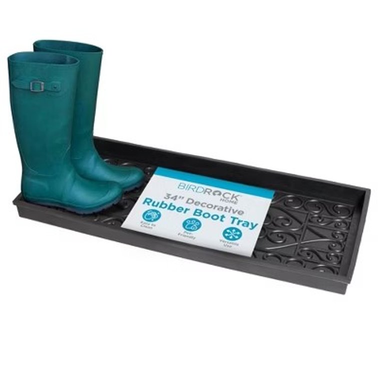 BirdRock Home 34'LX14'W Decorative Rubber Boot Tray
