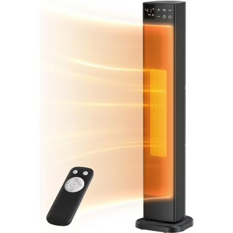 PELONIS 30-Inch Ceramic Tower Heater 1500W, Remote, 12H