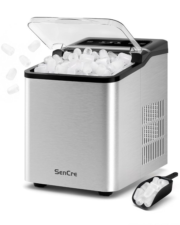 Ice Makers Countertop - 9 Cubes in 6 Mins, Self-Cleaning