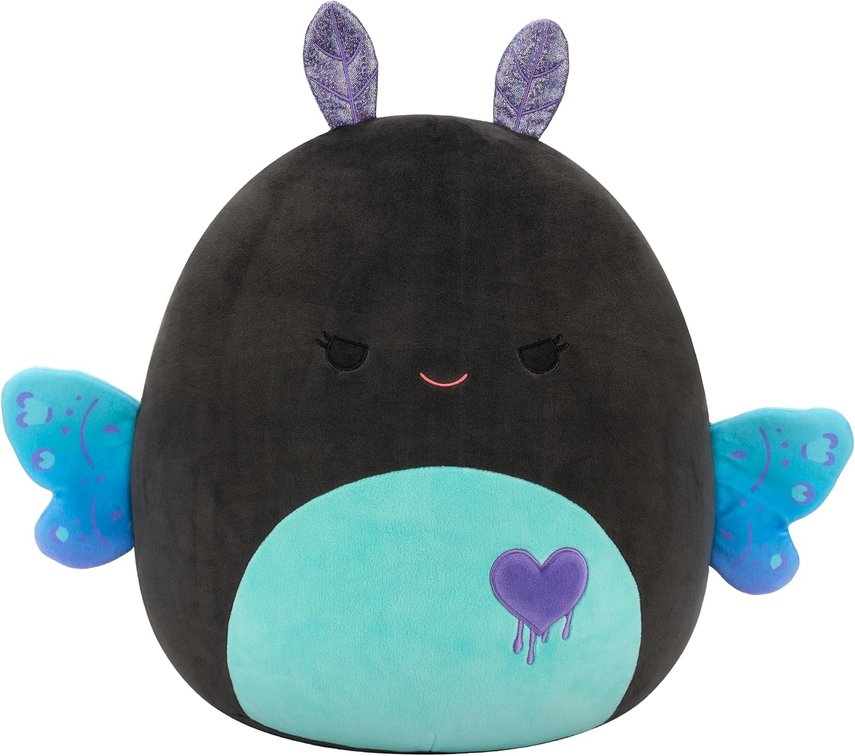 Squishmallows 14in Salem Mischievous Black & Teal Moth Plush