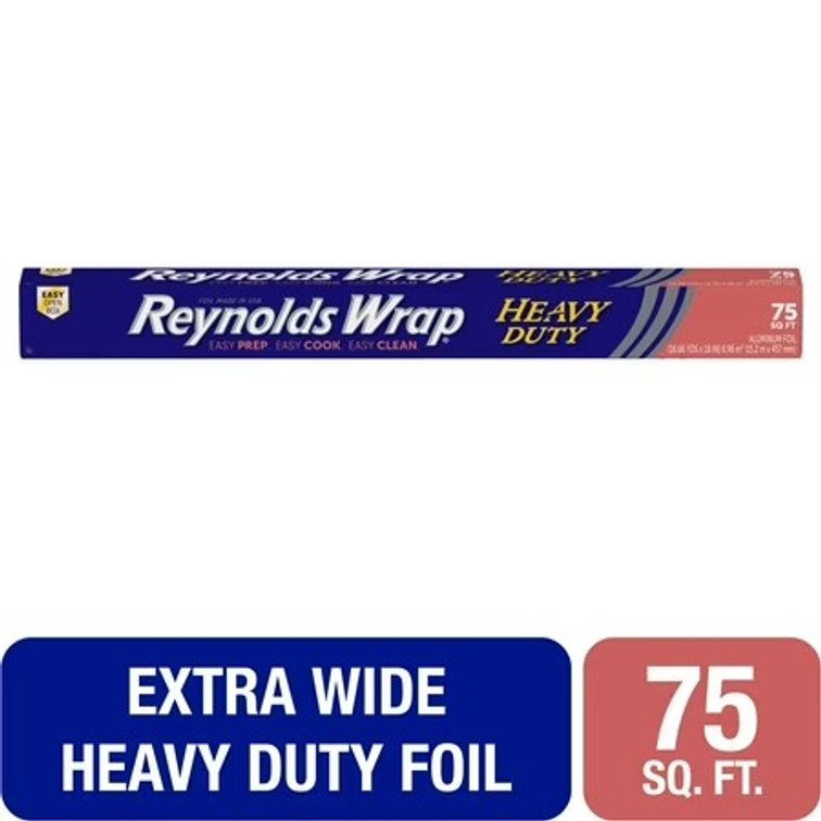 Reynolds Wrap Heavy Duty Aluminum Foil, 18 in, 75 sq ft