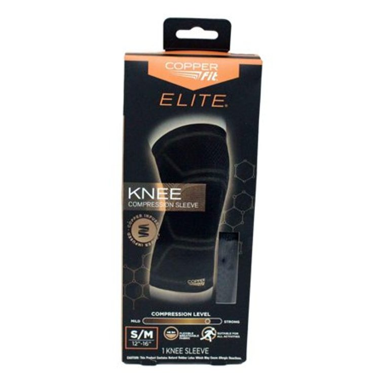Copper Fit Elite Copper-Infused Knee Compression Sleeve SM/MD