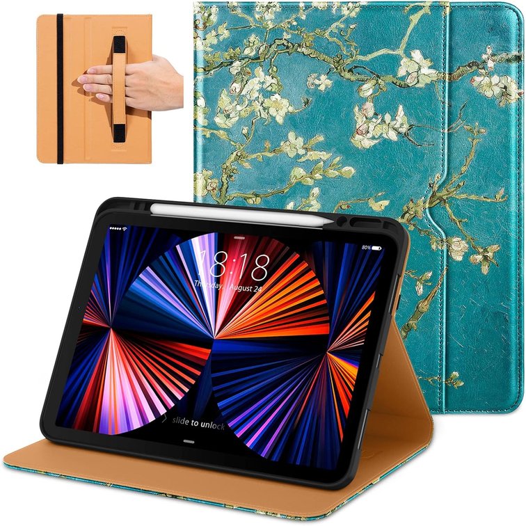 DTTO iPad Pro 12.9 Case (3rd-6th Gen) Premium Leather Folio
