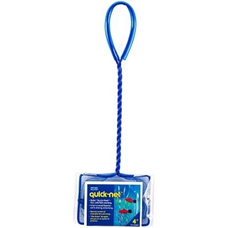 Penn-Plax Aquarium Fish Net Aqua Blue Quick Catch Mesh Net 4in