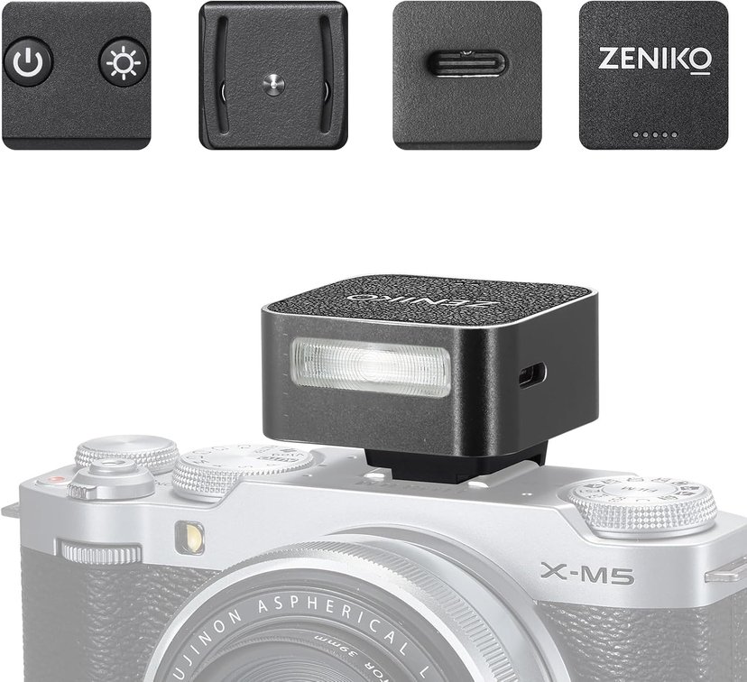 Zeniko ZF08 Aluminum Mini On-Camera Flash for C/N/S/Fuji
