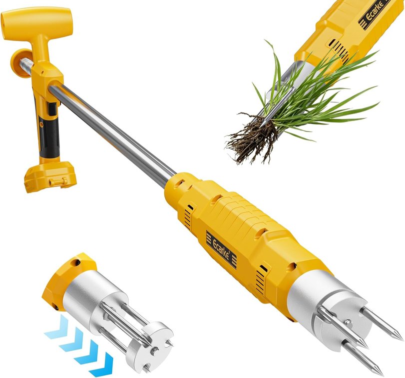 Ecarke Brushless Electric Weed Puller, 40" Handle, 3-Claw