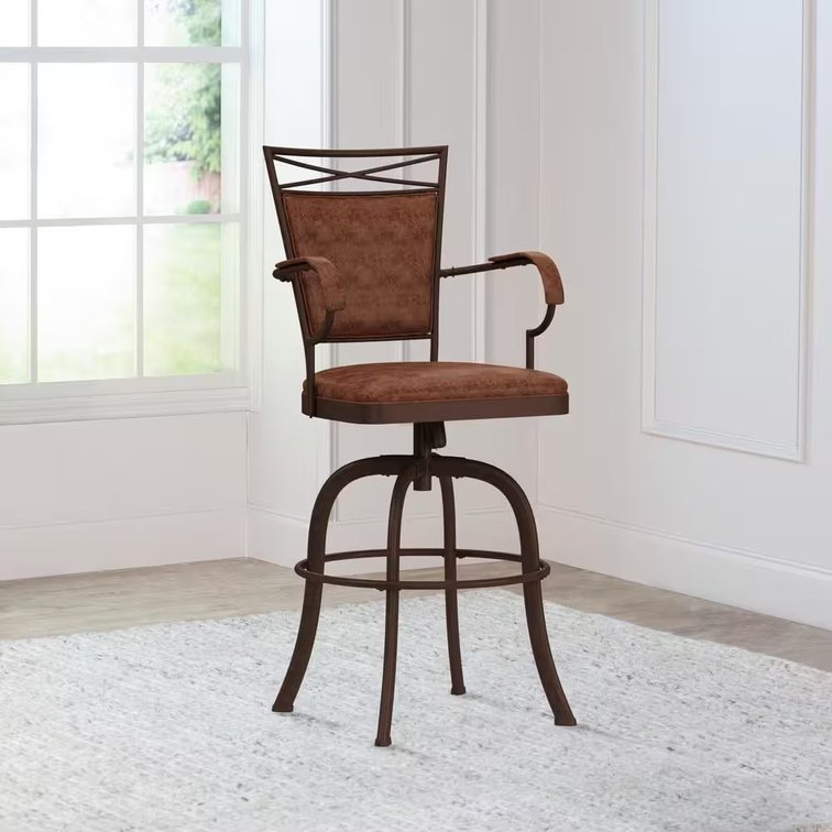 Bridgetown 30 in. Aged Bronze Tilt Base Bar Stool