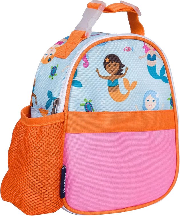 Wildkin Insulated Book Bag and Clip-in Lunch Box for Kids - Mermaids
