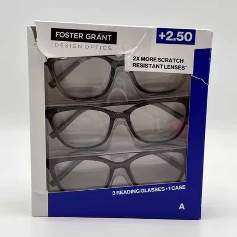 Foster Grant Design Optics Cateye Reading Glasses 3 PK +2.50