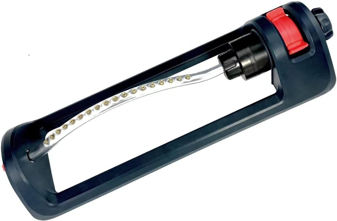 18 Brass Nozzles Oscillating Yard Sprinkler, Heavy Base