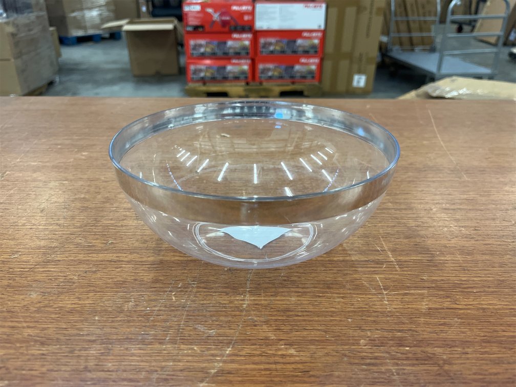 Plastic Bowl with Silver Linned Rim