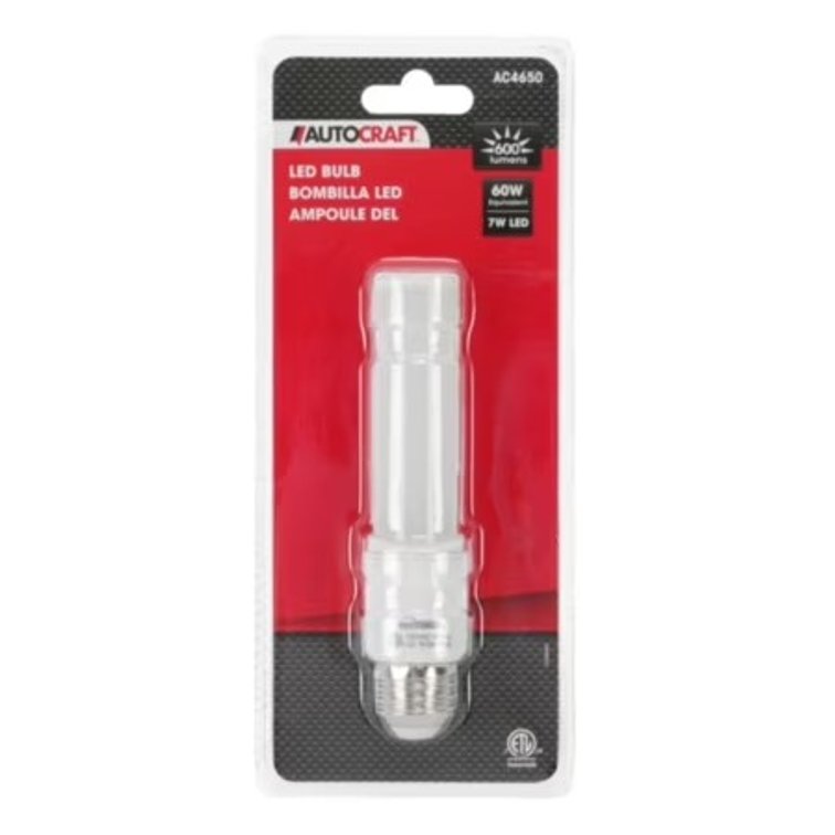 Autocraft 600Lm LED Light Bulb, 7W