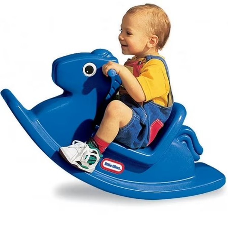 Little Tikes Balance Rocking Horse - Outdoor/Indoor, Blue