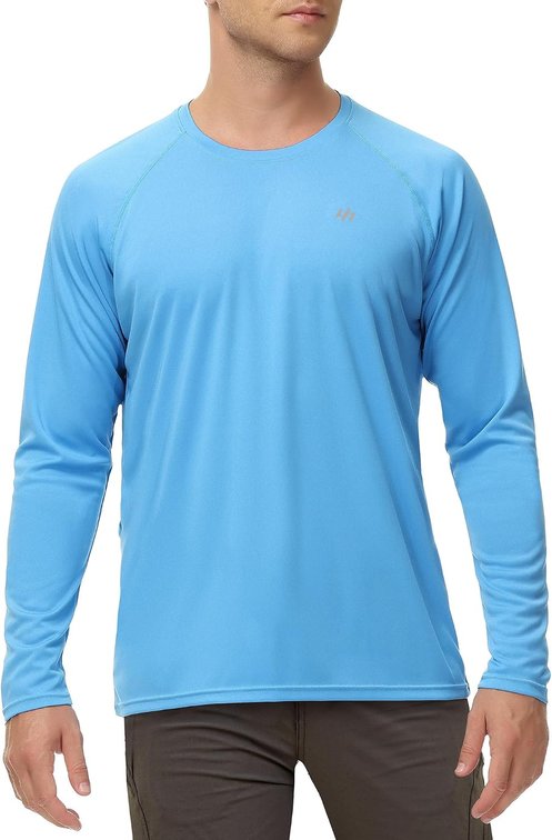 Rash Guard with Pocket Quick-Dry UPF 50+ Long Sleeve Shirt