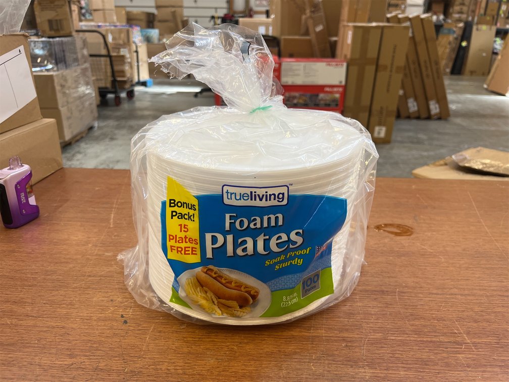 Trueliving Foam Plates (100 plates)