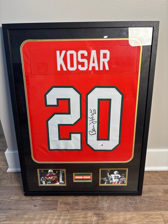 Bernie Kosar Autographed University of Miami Jersey
