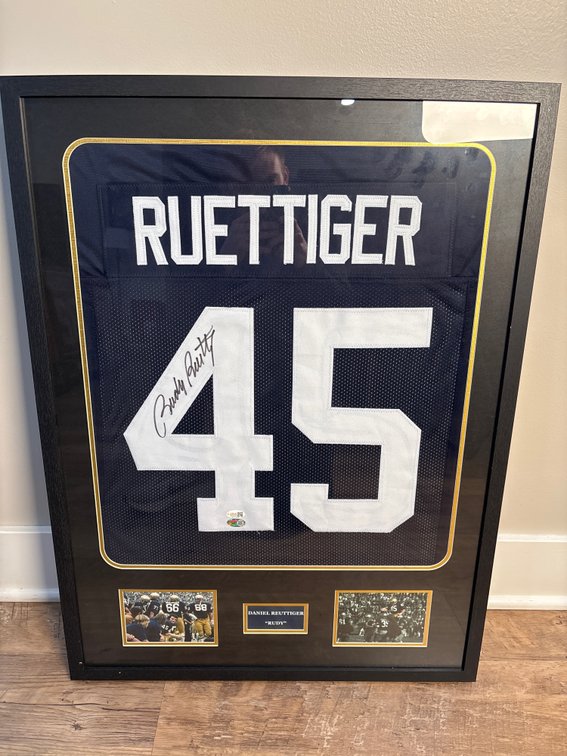 Rudy Ruettiger Autographed Jersey