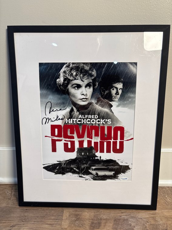 Vera Miles Autograph Psycho Movie Poster