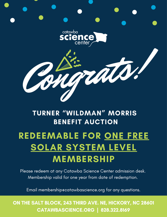 Catawba Science Center family membership