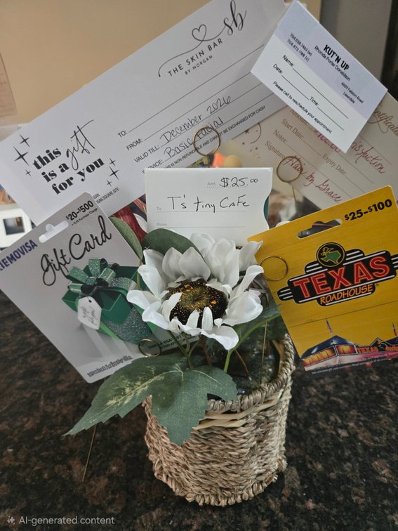 Gift card bouquet