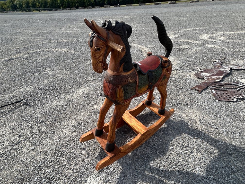 WOODEN ROCKING HORSE