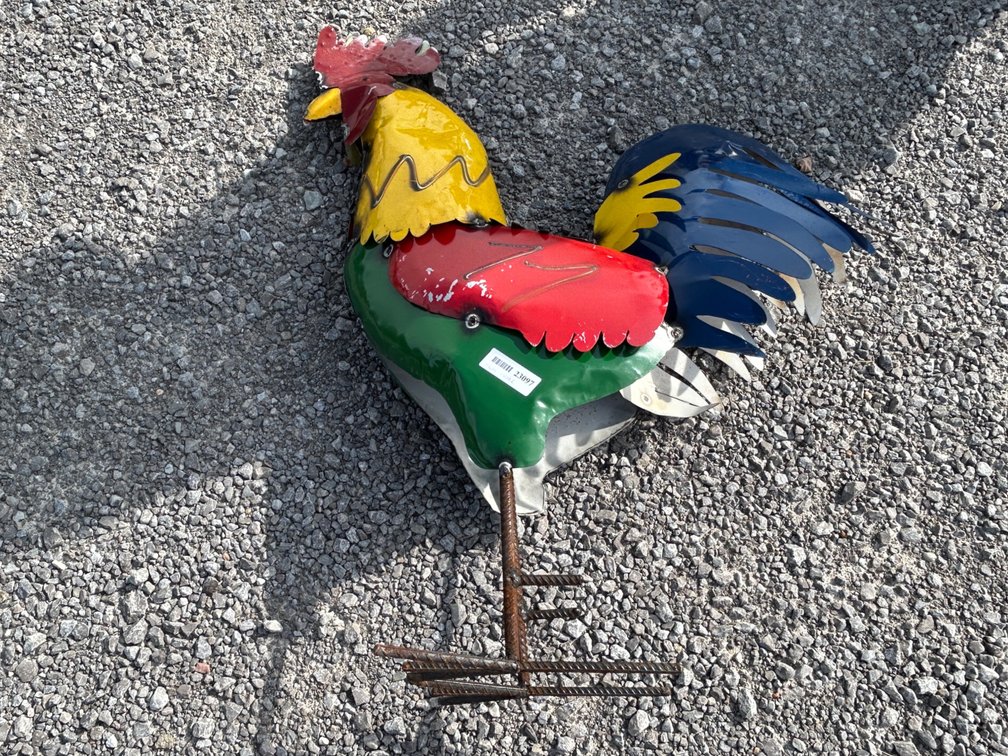 MULTI COLOR METAL ROOSTER
