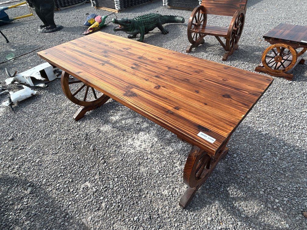 WOODEN WAGON TABLE