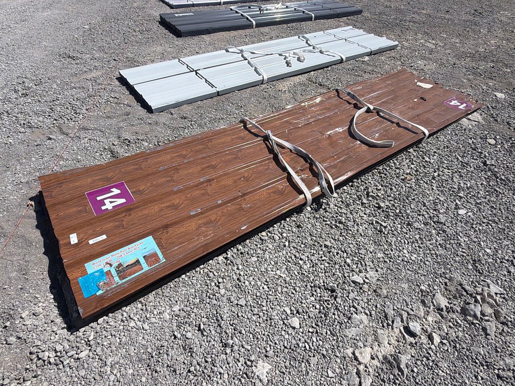 12' WOOD GRAIN METAL ROOF WALL PANELS
