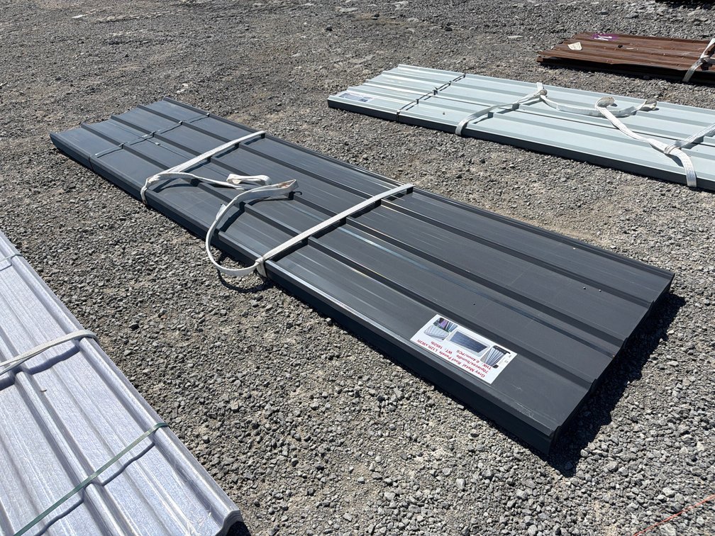 12' GRAY METAL ROOF PANELS