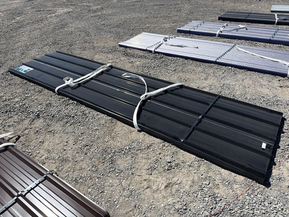 12' X 3' BLACK METAL ROOF PANELS