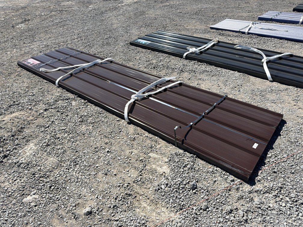 12' X 3' BRWON METAL WALL PANELS