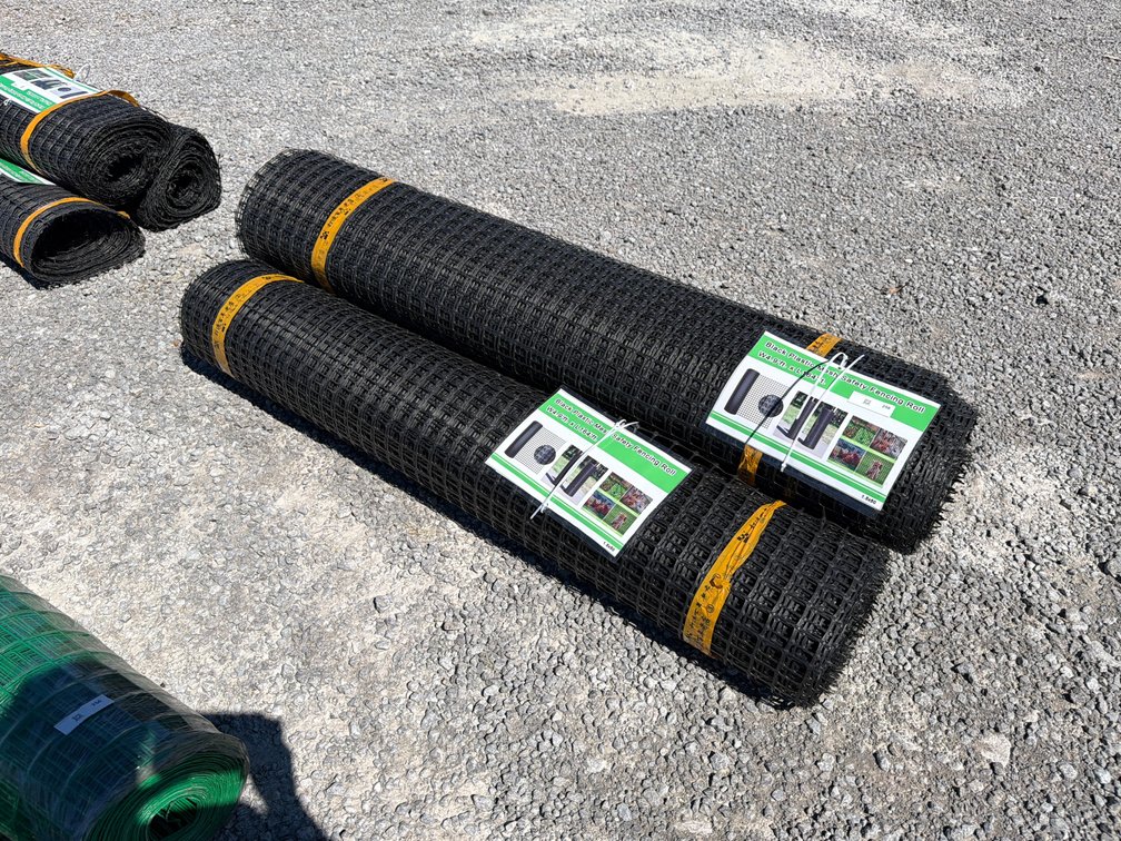 (3) ROLLS OF BLACK PASTIC SAFETY FENCE