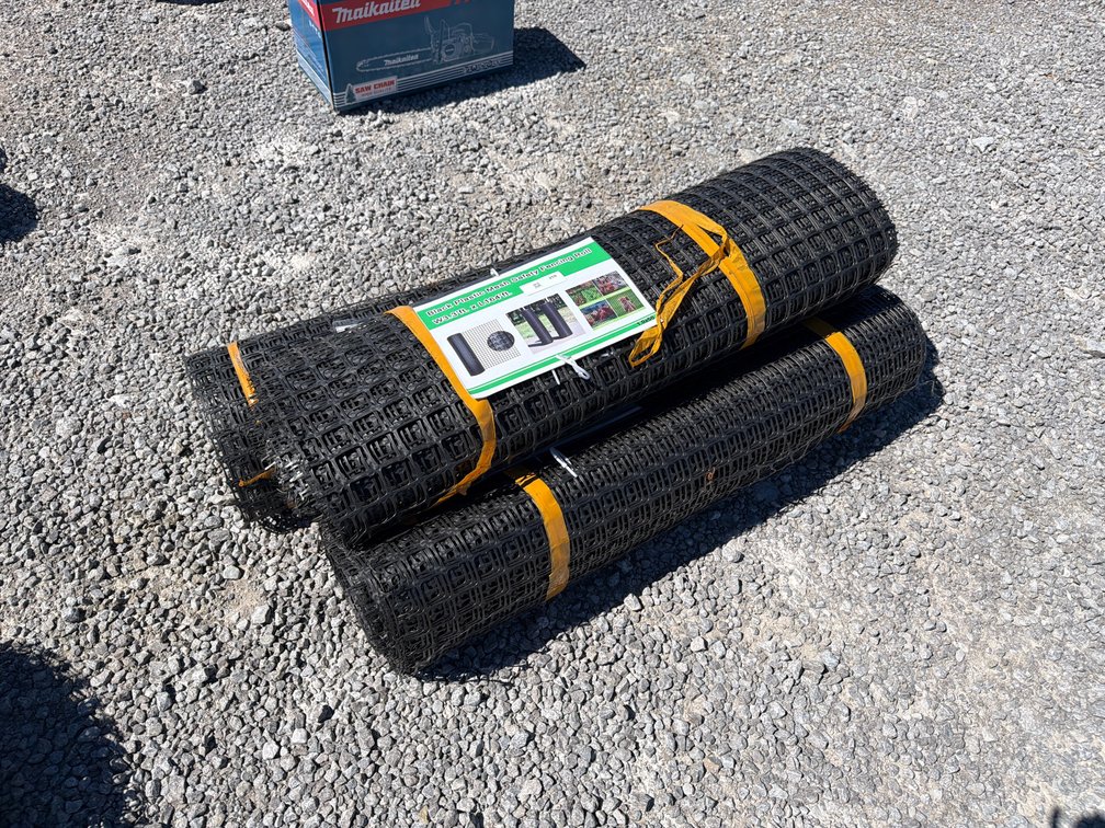 (3) ROLLS OF BLACK PASTIC SAFETY FENCE
