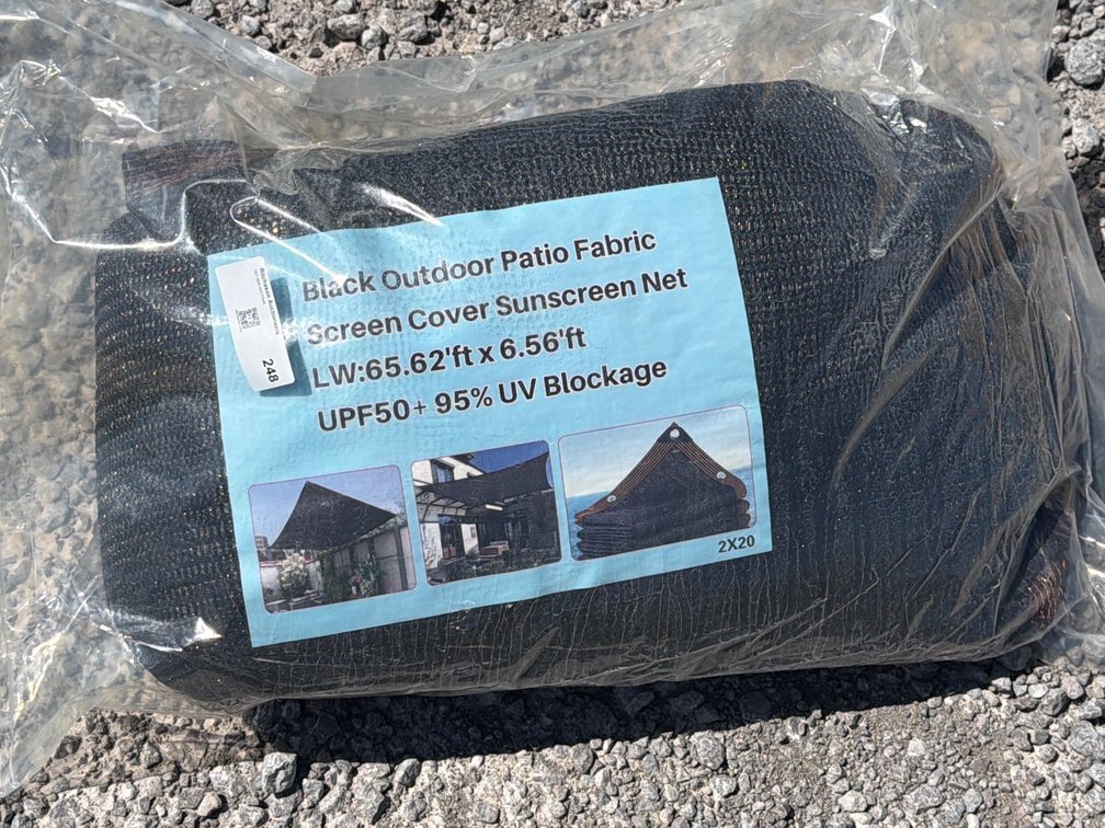 BLACK OUTDOOR PATIO FABRIC