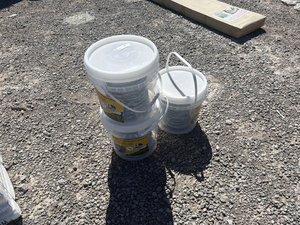 LOT OF (3) ROLLS OF BARBED WIRE