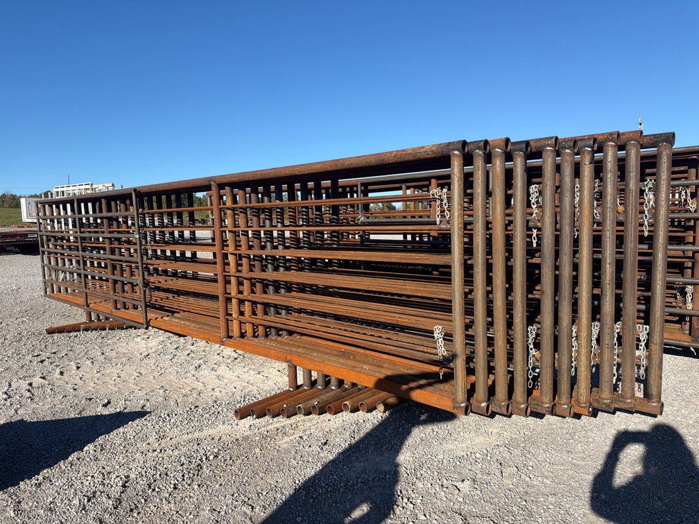 LOT OF (10) 24’ STAND ALONE CORRAL PANELS