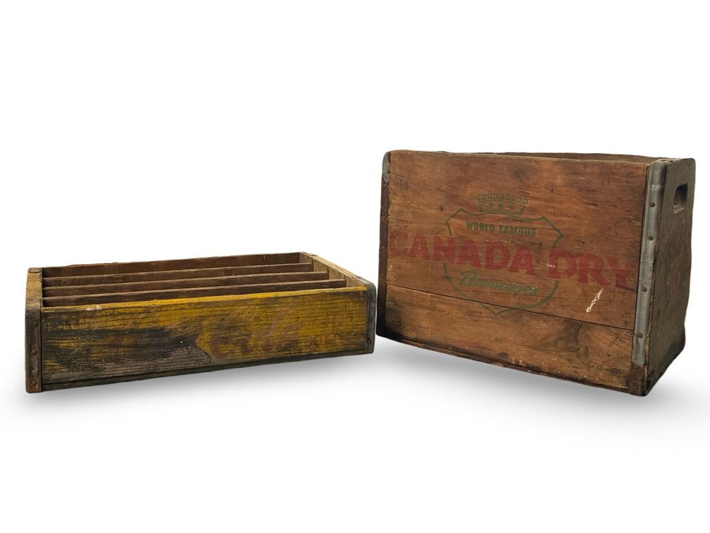 Canada Dry & Coca-Cola Wooden Crates