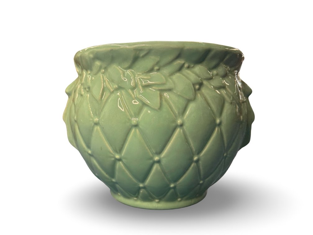 Green Artichoke Ceramic Planter