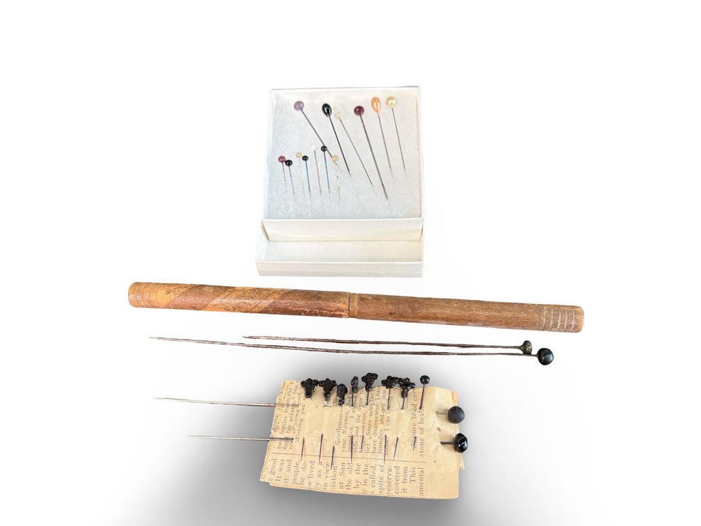 Hatpins with Wooden Case