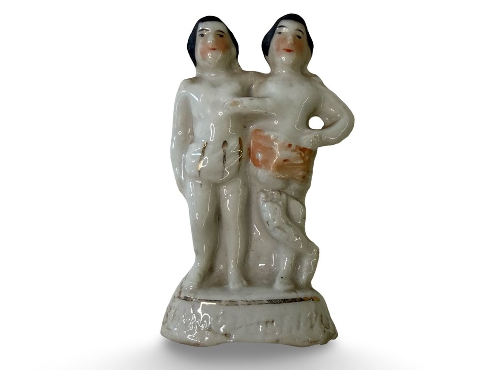 Cheng and Eng Bisque Figure of Siamese Twins
