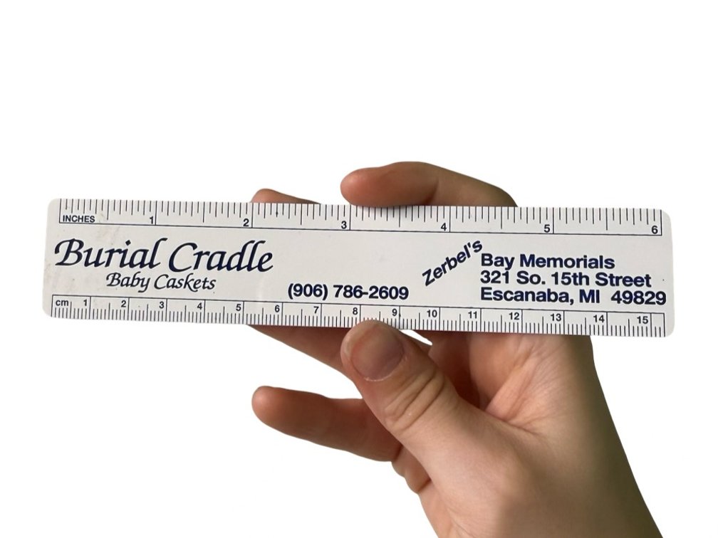 Casket Maker Advertising Ruler