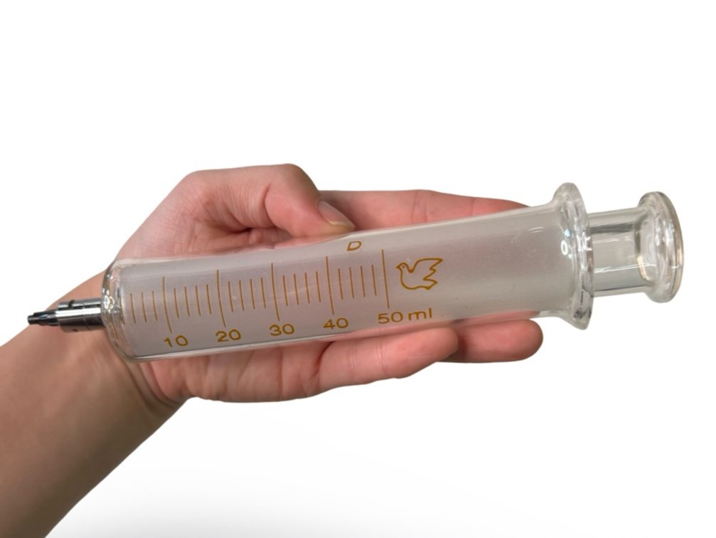 Oversized Glass 50ml Syringe