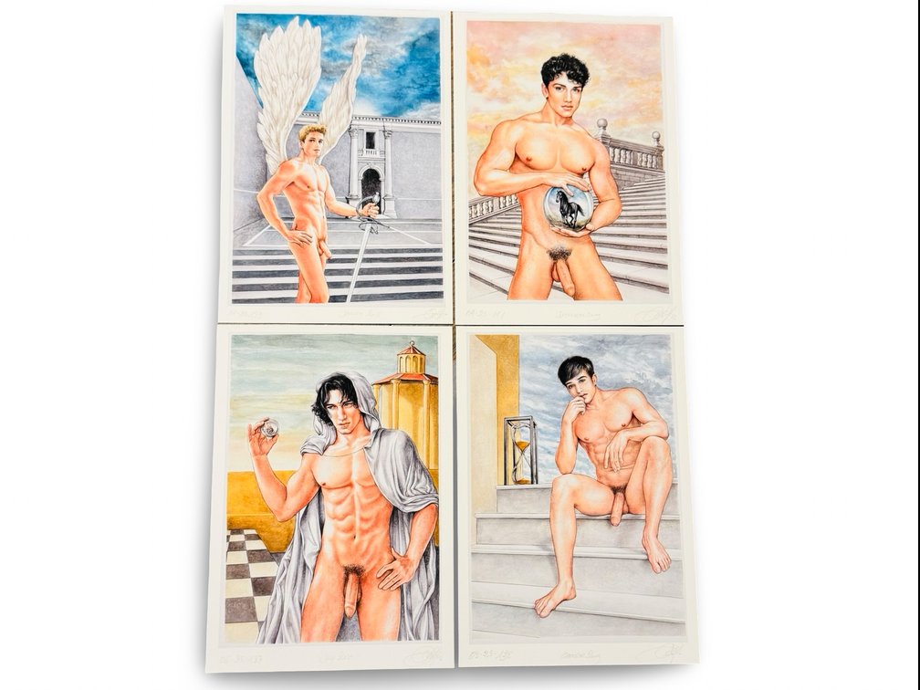 (4) Marco Zagato Hand-Signed Art Prints
