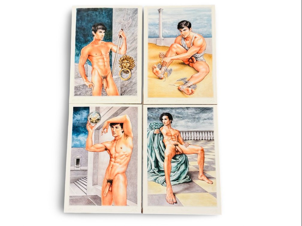 (4) Marco Zagato Hand-Signed Art Prints