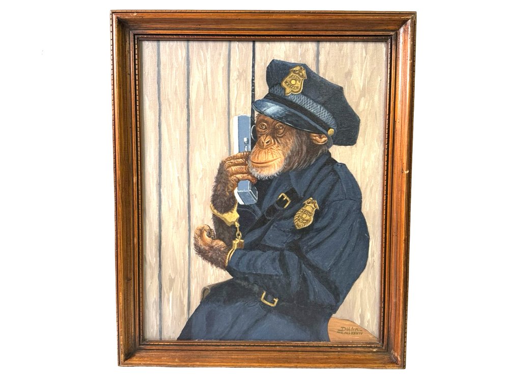 1974 Monkey Police Painting