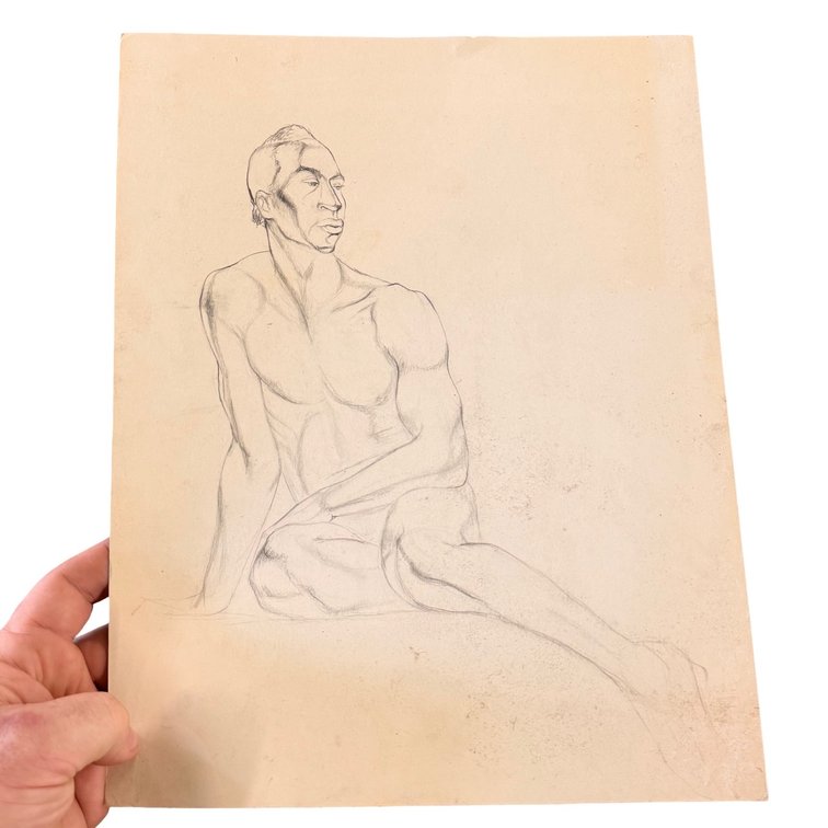 Original Art: Male Nude Figure Study