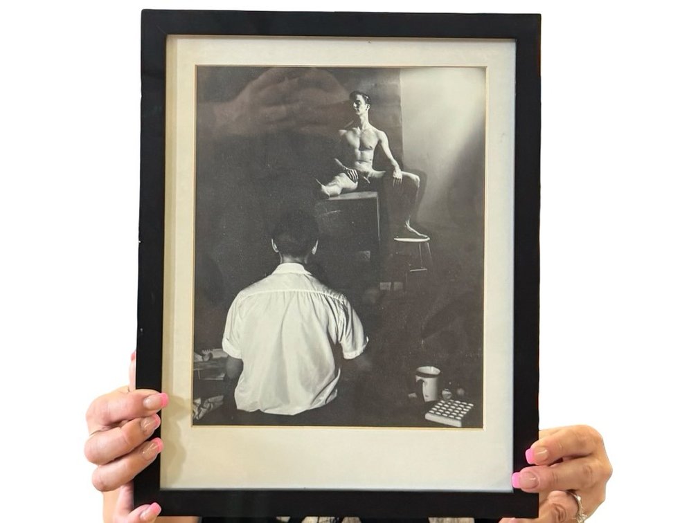 Framed Photo Print of “Paul Cadmus Drawing Ralph McWilliams,”