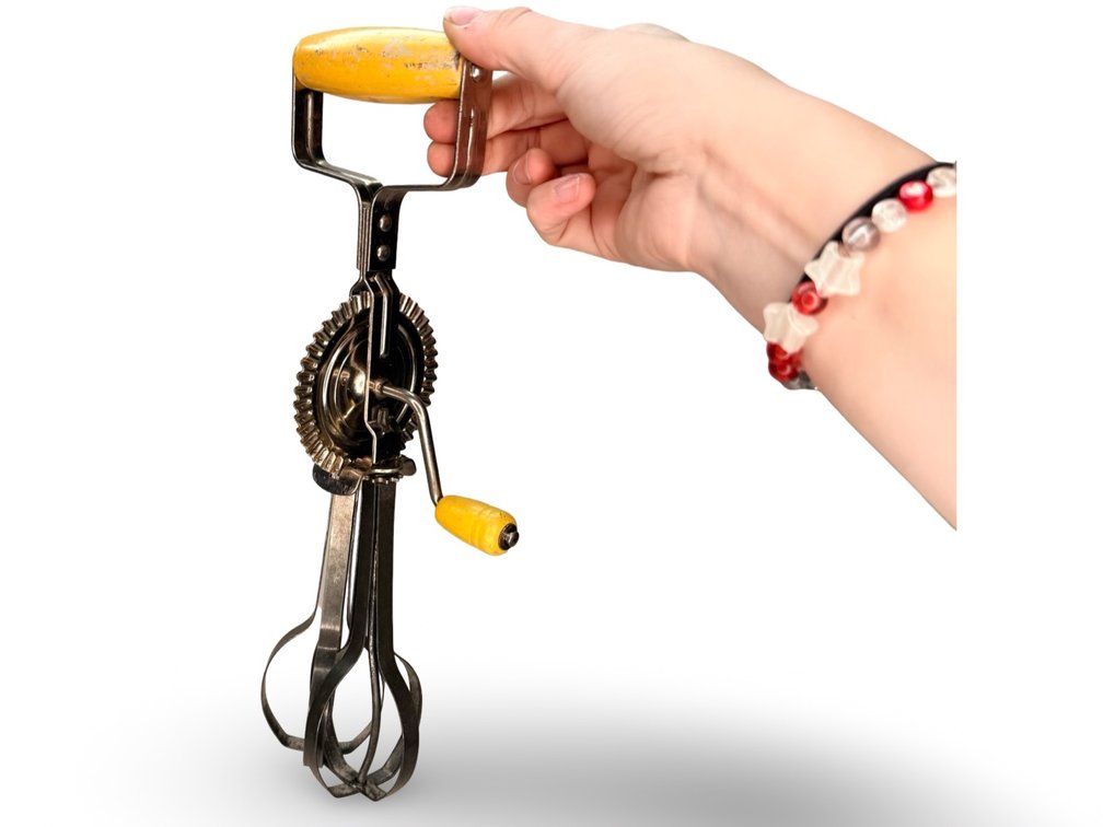 The Taplin Mfg. Co. Rotary Egg Beater with Wooden Handles