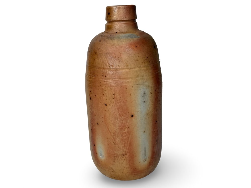 Unglazed Stoneware Bottle Vase and Glazed Stoneware Bottles