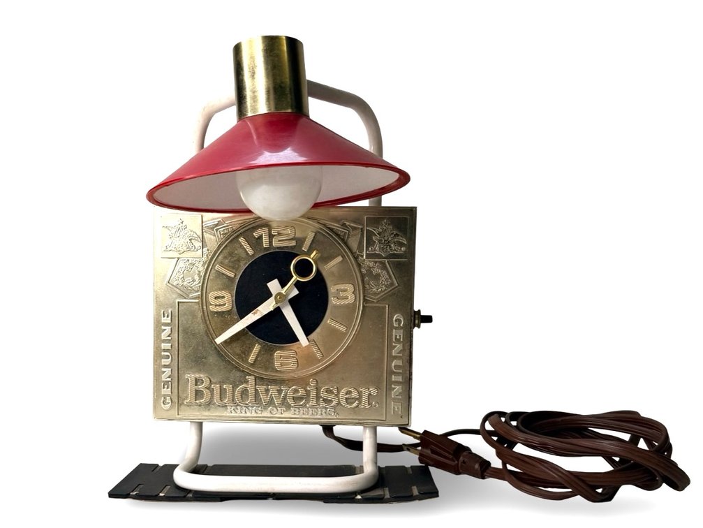Budweiser Electric Desk Lamp with Clock